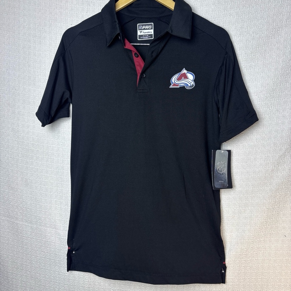 Fanatics Black Polo with Colorado Avalanche‎ Logo